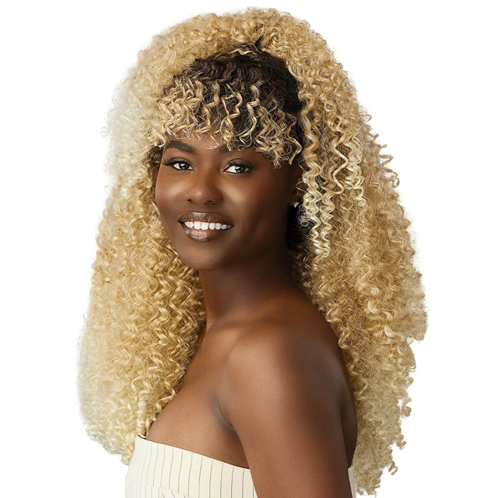 Outre Human Hair Blend Big Beautiful Hair Clip In Weave 9 PCS - BOHEMIAN CURL 14" - Image 2