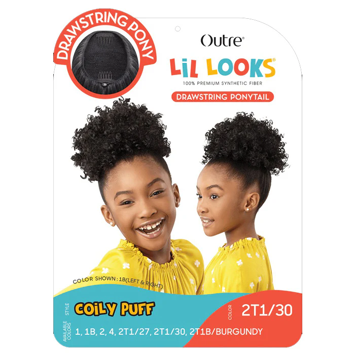 Outre Lil Looks Kids Drawstring Ponytail - COILY PUFF - Image 3