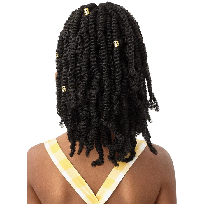 Outre Lil Looks Kids Drawstring Ponytail - GOLD CUFFED BOMB TWISTS 12" - Image 4