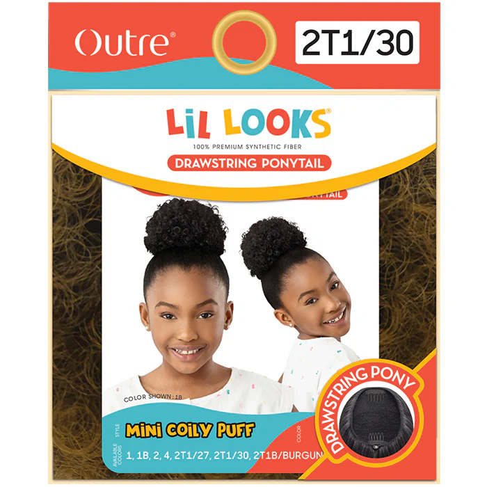Outre Lil Looks Kids Drawstring Ponytail - MINI COILY PUFF - Image 5