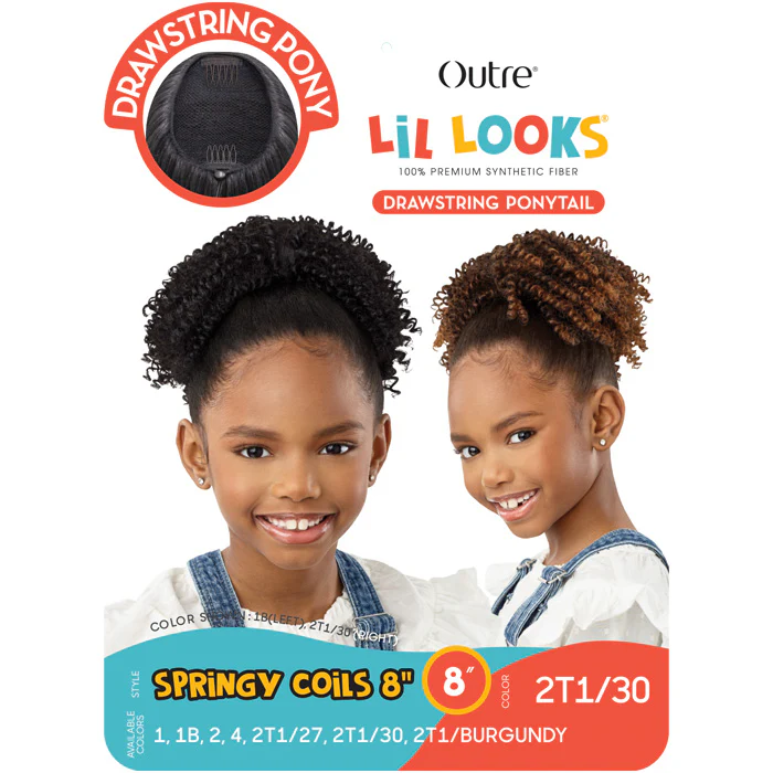 Outre Lil Looks Kids Drawstring Ponytail - SPRINGY COILS 8" - Image 5