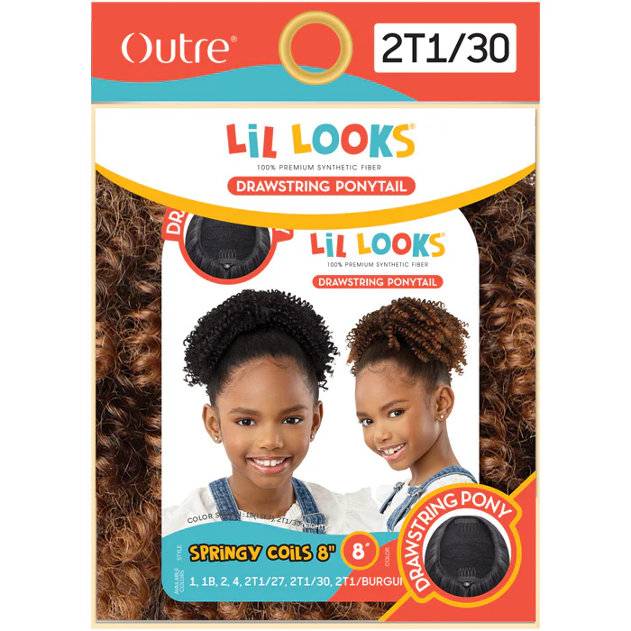Outre Lil Looks Kids Drawstring Ponytail - SPRINGY COILS 8" - Image 6