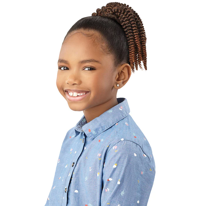 Outre Lil Looks Kids Fluffed Drawstring Ponytail - SPRING TWIST 8"
