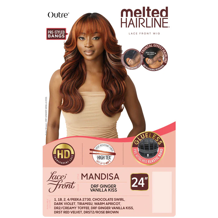 Outre Melted Hairline Glueless HD Lace Front Wig - MANDISA - Pre-Styled Bangs - Image 4