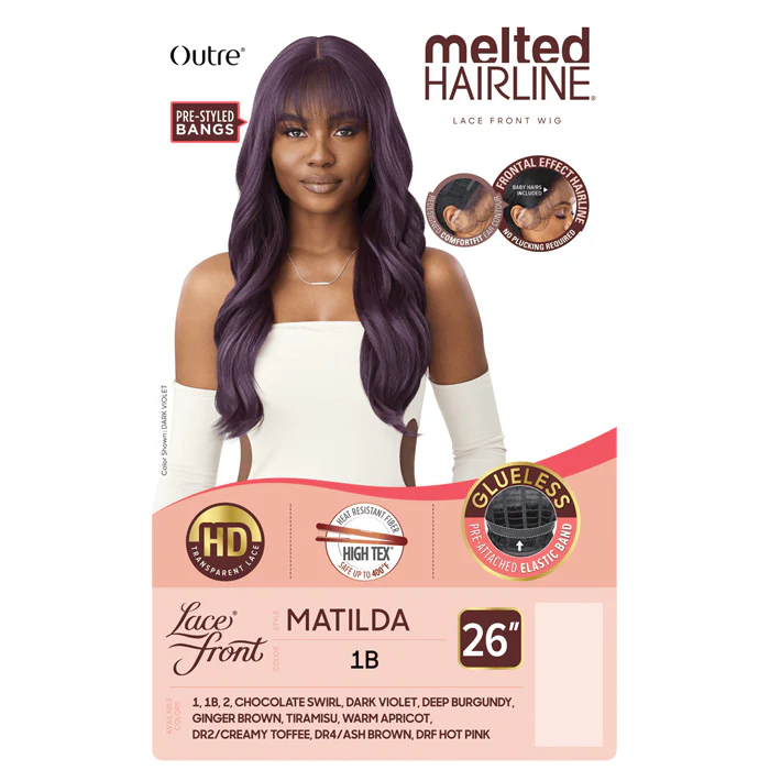 Outre Melted Hairline Glueless HD Lace Front Wig - MATILDA - Pre-Styled Bangs - Image 4