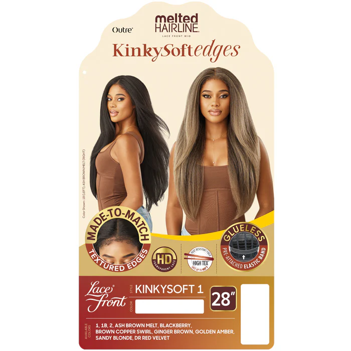 Outre Melted Hairline Kinky Soft Edges Glueless HD Lace Front Wig - KINKYSOFT 1 - Image 5