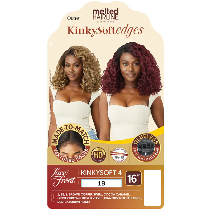 Outre Melted Hairline Kinky Soft Edges Glueless HD Lace Front Wig - KINKYSOFT 4 - Image 4