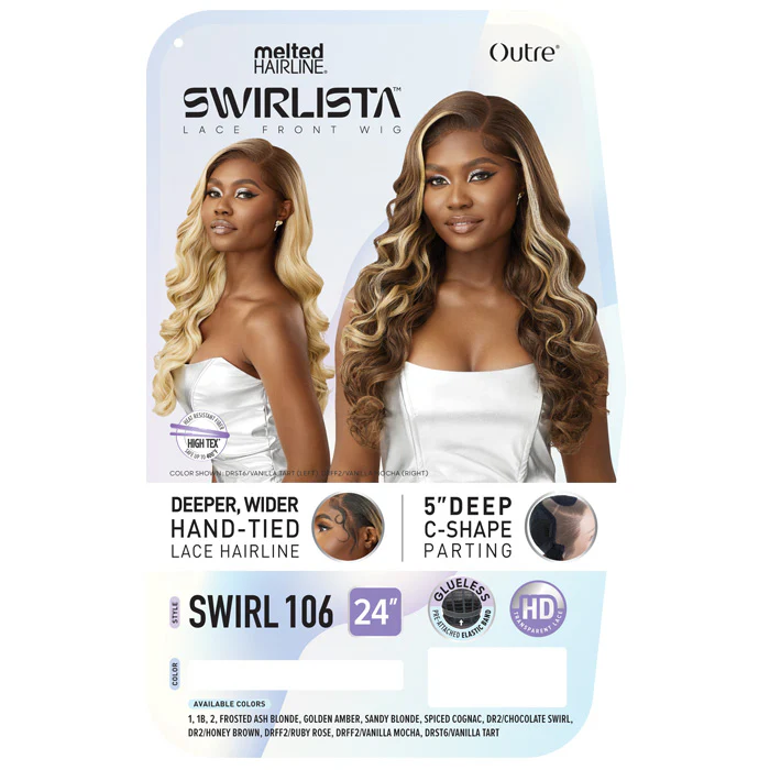 Outre Melted Hairline Swirlista Glueless 5" Deep C-Shape HD Lace Front Wig - SWIRL 106 - Image 4