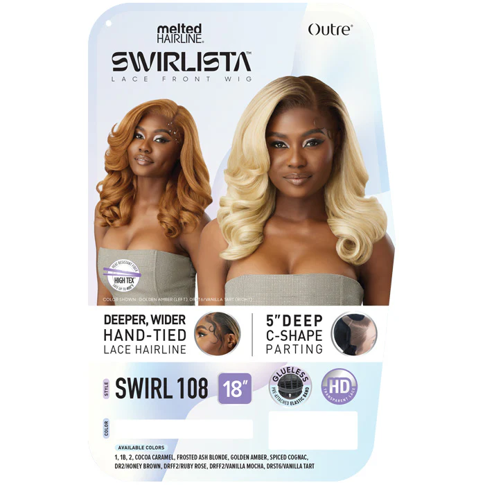Outre Melted Hairline Swirlista Glueless HD Lace Front - SWIRL 108 - Hand-Tied C-Shape Parting - Image 4