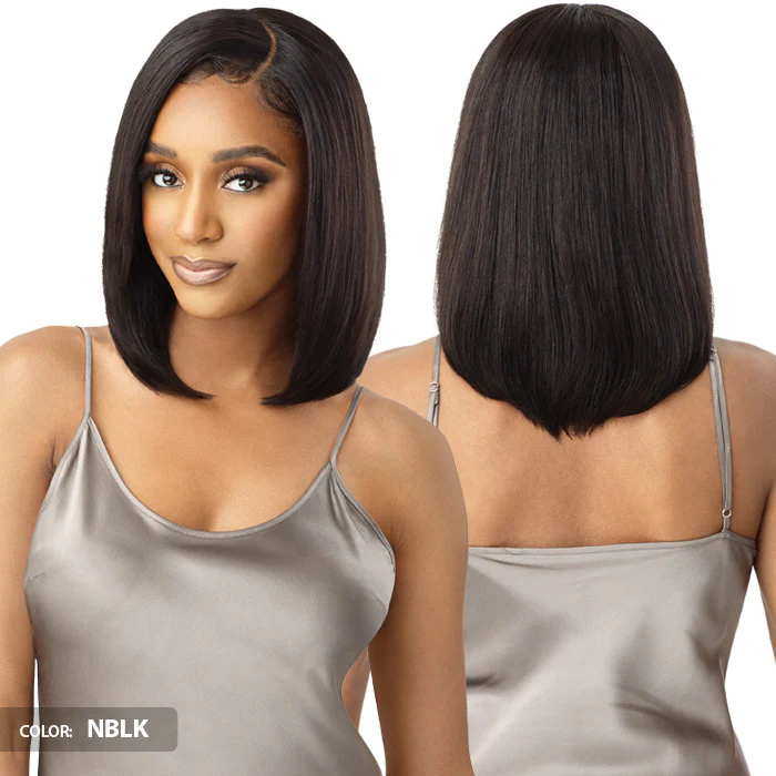 Outre My Tresses Black Label 100% Unprocessed Human Hair Glueless 13x4 HD Lace Front Wig - HH-VIRGIN STRAIGHT 14" - Image 3