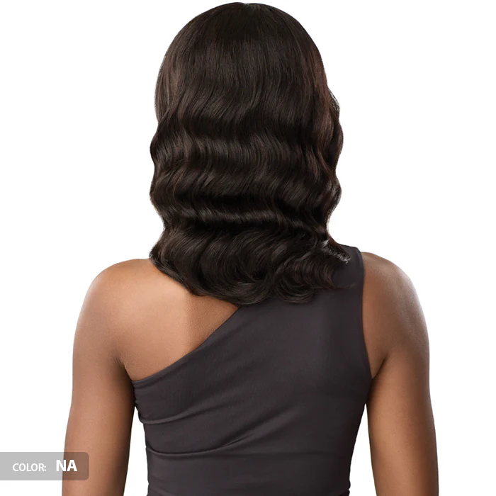 Outre My Tresses Black Label Glueless 100% Unprocessed Human Hair 13x4 HD Lace Front Wig - HH-VIRGIN BODY WAVE 14" - Image 3