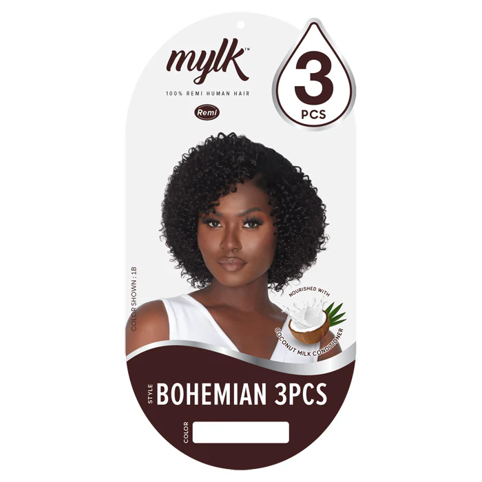 Outre Mylk 100% Remi Human Hair Weave - BOHEMIAN 3PCS - Image 4