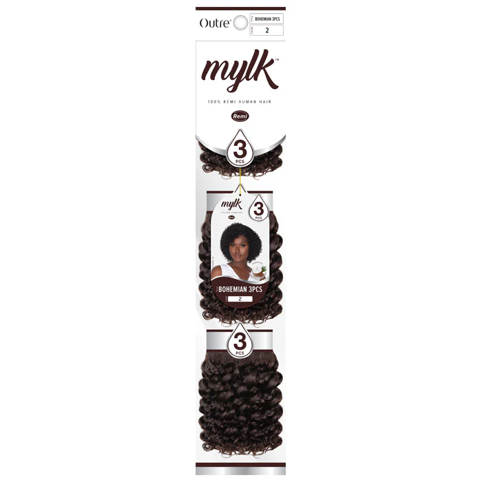 Outre Mylk 100% Remi Human Hair Weave - BOHEMIAN 3PCS - Image 5