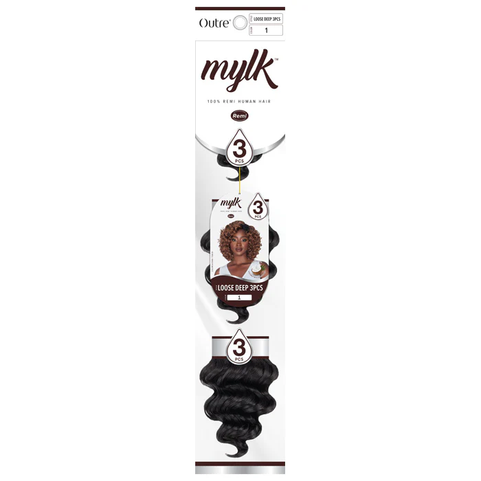 Outre Mylk 100% Remi Human Hair Weave - LOOSE DEEP 3PCS - Image 5