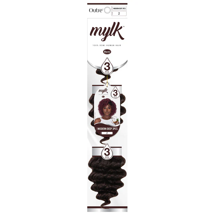 Outre Mylk 100% Remi Human Hair Weave - MODERN DEEP 3PCS - Image 5