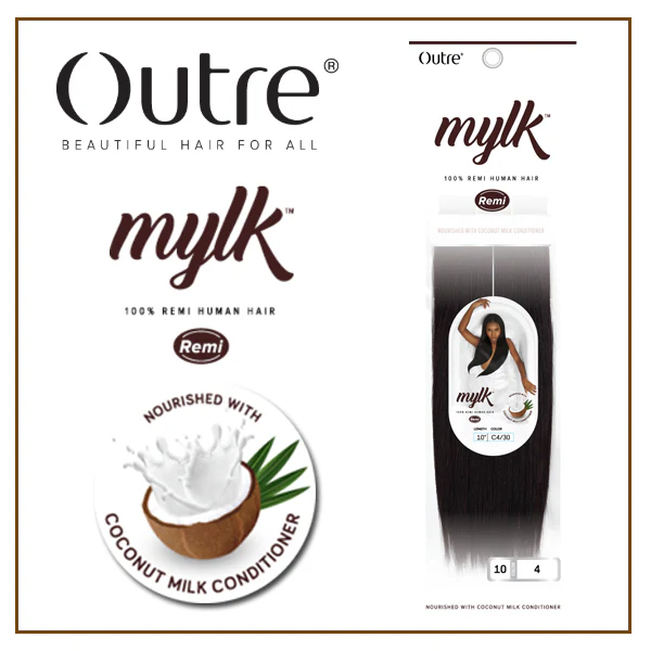 Outre Mylk 100% Remi Human Hair Weave - STRAIGHT 12-16" - Image 6