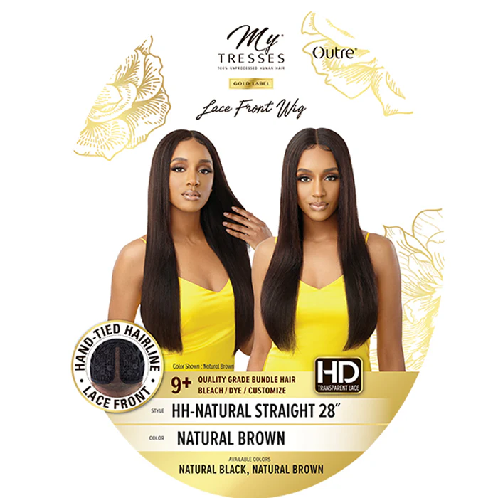Outre Mytresses 100% Unprocessed Human Hair HD Lace Front Wig - NATURAL STRAIGHT 28 - Image 4
