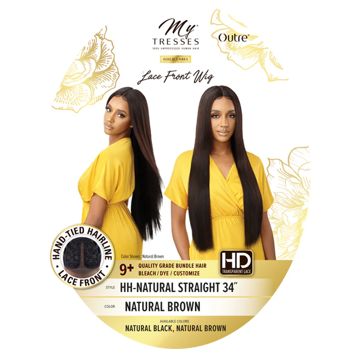 Outre Mytresses 100% Unprocessed Human Hair HD Lace Front Wig - NATURAL STRAIGHT 34 - Image 5