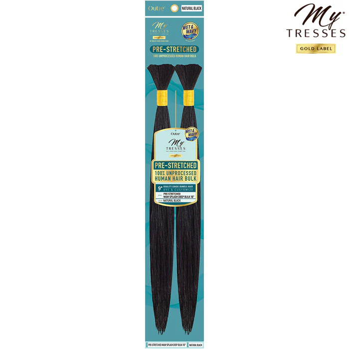 Outre Mytresses Gold Label 100% Human Hair Braids - PRE-STRETCHED W&W SPLASH DEEP BULK 18", 24" - Image 2