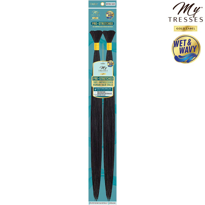 Outre Mytresses Gold Label 100% Human Hair Braids - PRE-STRETCHED W&W SPLASH DEEP BULK 18", 24" - Image 3