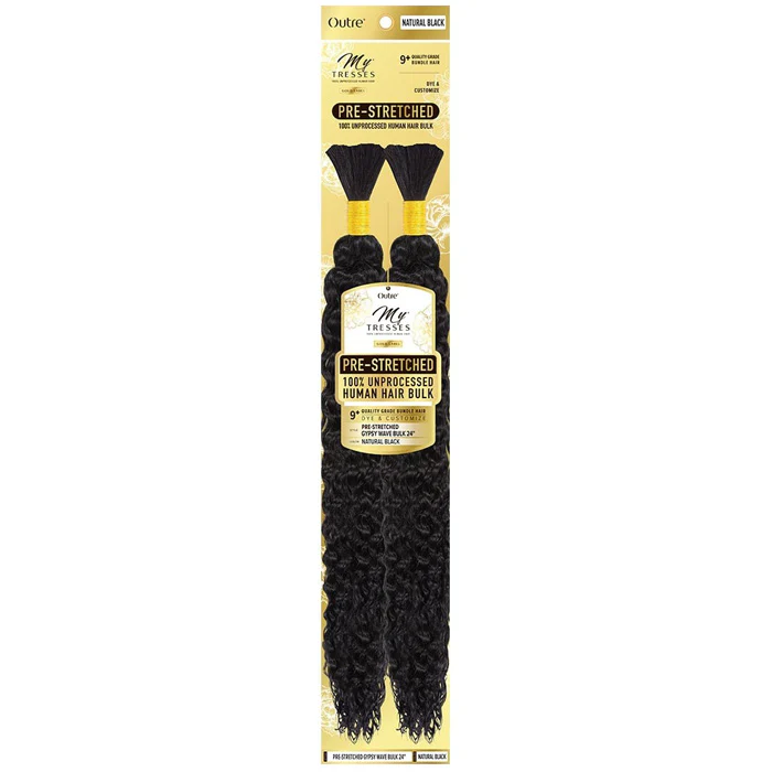 Outre Mytresses Gold Label 100% Unprocessed Human Hair Braids - PRE-STRETCHED GYPSY WAVE BULK 18"/24" - Image 2