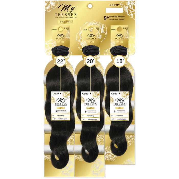 Outre MyTresses Gold Label 100% Unprocessed Human Hair Weave OCEAN BODY (MULTI) 12/14/16, 14/16/18 - Image 2