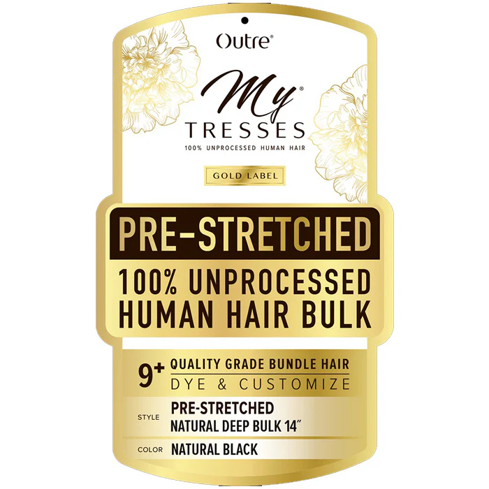 Outre Mytresses Gold Label Braids 100% Unprocessed Human Hair Braids - PRE-STRETCHED NATURAL DEEP BULK (10"/12"/14"/18") - Image 4