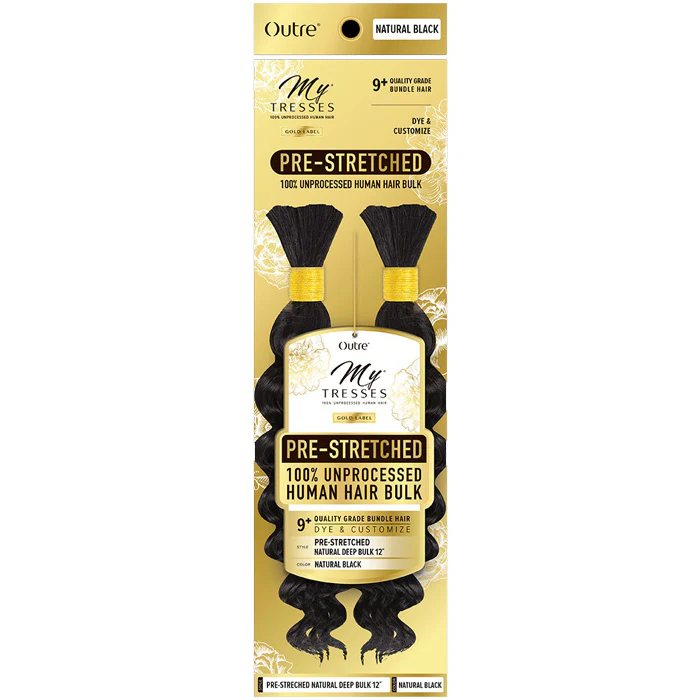 Outre Mytresses Gold Label Braids 100% Unprocessed Human Hair Braids - PRE-STRETCHED NATURAL DEEP BULK (10"/12"/14"/18") - Image 5