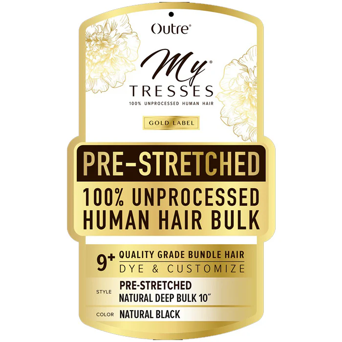 Outre Mytresses Gold Label Braids 100% Unprocessed Human Hair Braids - PRE-STRETCHED NATURAL DEEP BULK (10"/12"/14"/18") - Image 8