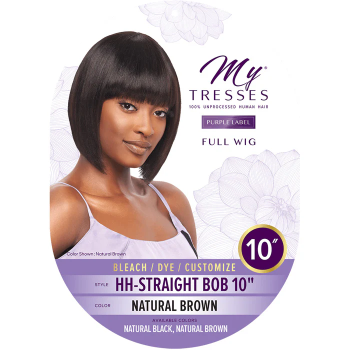 Outre MyTresses Purple Label Unprocessed Human Hair Full Wig HH-STRAIGHT BOB 10" - Image 4