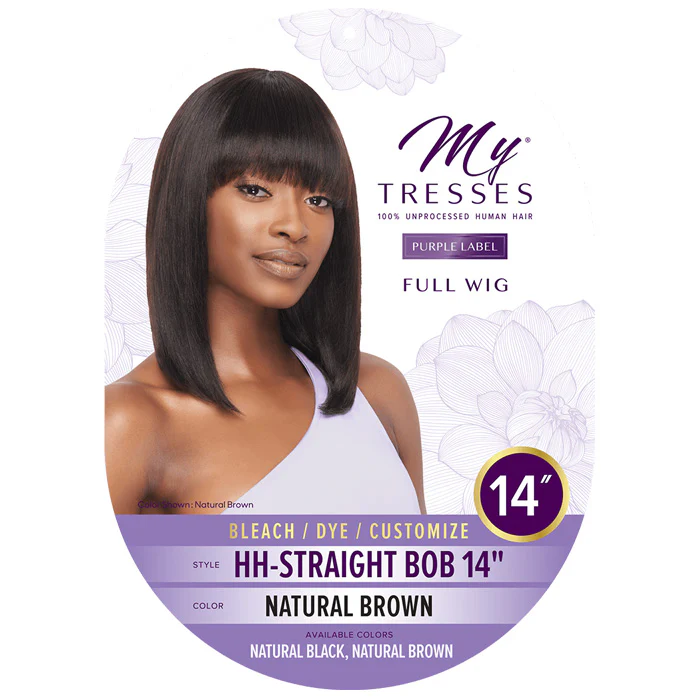 Outre MyTresses Purple Label Unprocessed Human Hair Full Wig HH-STRAIGHT BOB 14" - Image 4