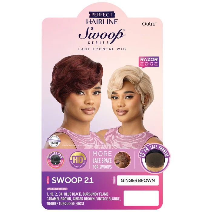 Outre Perfect Hairline Swoop Glueless 13x4 HD Lace Frontal Wig - SWOOP 21 - Razor Edge - Image 4