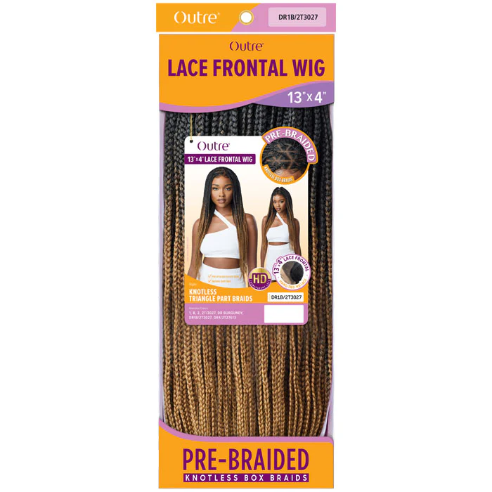 Outre Pre-Braided 13x4 HD Lace Front Wig - KNOTLESS TRIANGLE PART BRAIDS 26" - Image 5