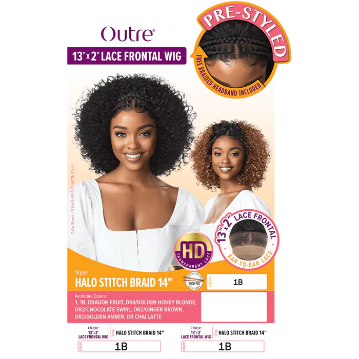 Outre Pre-Styled Glueless 13X2 HD Lace Front Wig - HALO STITCH BRAID 14" - Image 4