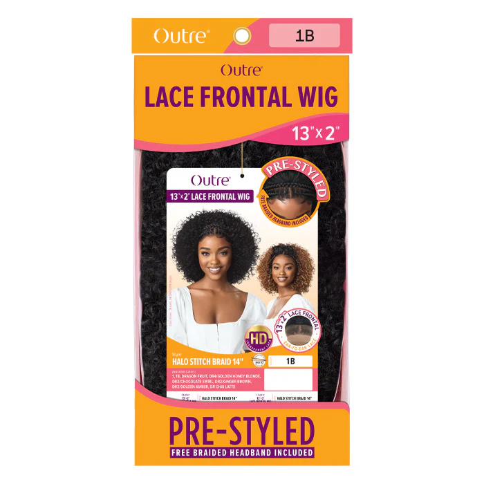 Outre Pre-Styled Glueless 13X2 HD Lace Front Wig - HALO STITCH BRAID 14" - Image 5