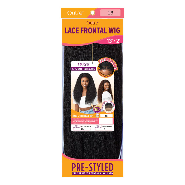 Outre Pre-Styled Glueless 13X2 HD Lace Frontal Wig - HALO STITCH BRAID 26" - Image 6