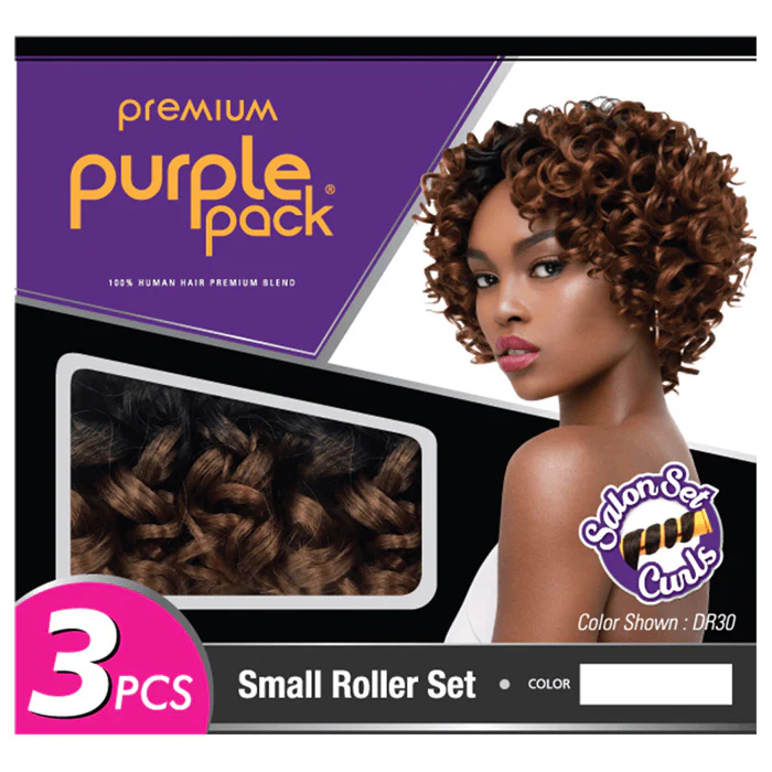 Outre Premium Purple Pack 100% Human Hair Premium Blend Salon Set Curls SMALL ROLLER SET 3PCS - Image 4