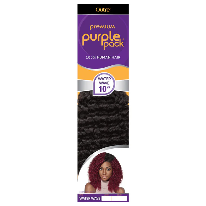 Outre Premium Purple Pack 100% Human Hair Weave - WATER WAVE 10"/12" - Image 5