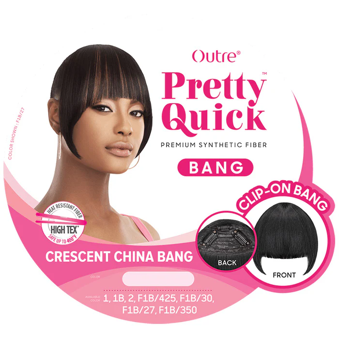 Outre Pretty Quick Clip-on Bang - CRESCENT CHINA BANG - Image 3