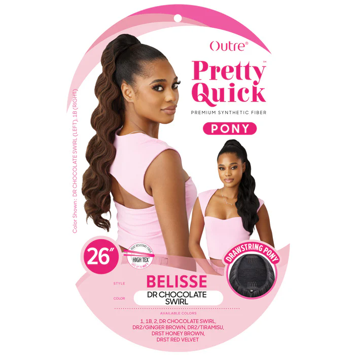 Outre Pretty Quick Drawstring Ponytail - BELISSE 26" - Image 4