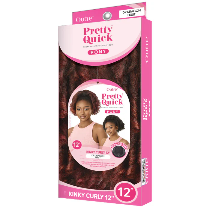 Outre Pretty Quick Drawstring Ponytail - KINKY CURLY 12" - Image 6