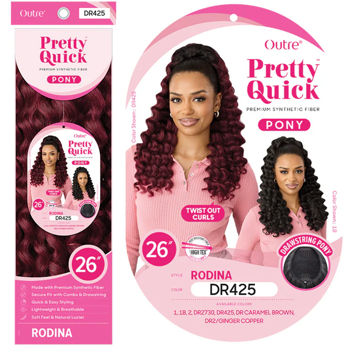 Outre Pretty Quick Drawstring Ponytail - RODINA - Image 4