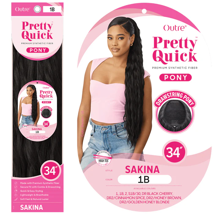 Outre Pretty Quick Drawstring Ponytail - SAKINA - Image 4