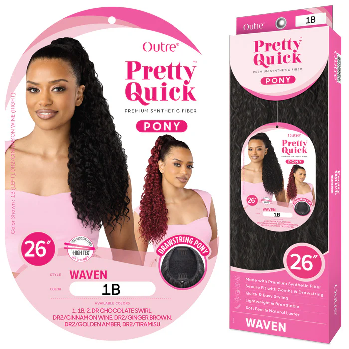 Outre Pretty Quick Drawstring Ponytail - WAVEN - Image 3