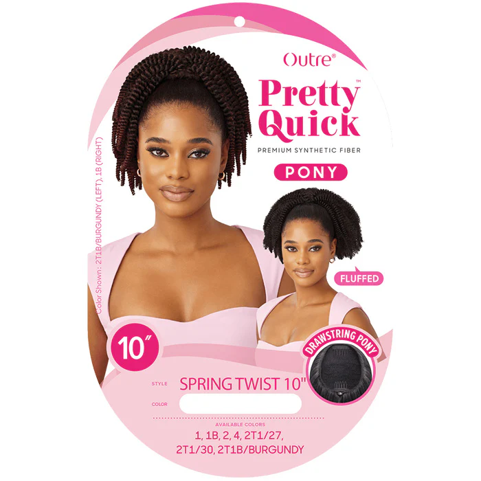 Outre Pretty Quick Fluffed Drawstring Ponytail - SPRING TWIST 10" - Image 4