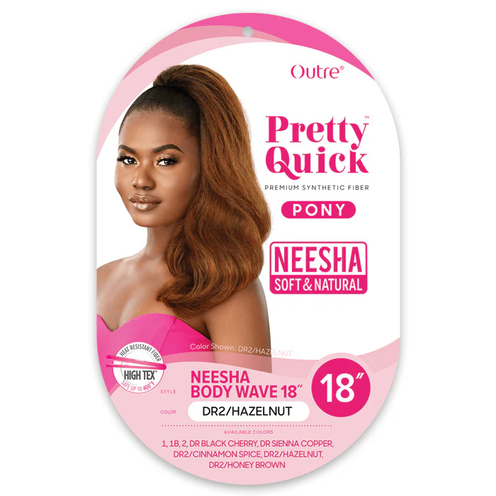Outre Pretty Quick Neesha Soft & Natural Drawstring Ponytail - NEESHA BODY WAVE 18" - Image 2