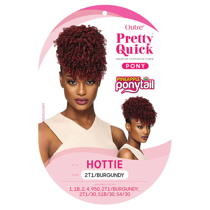 Outre Pretty Quick Pineapple Ponytail - HOTTIE - Image 4