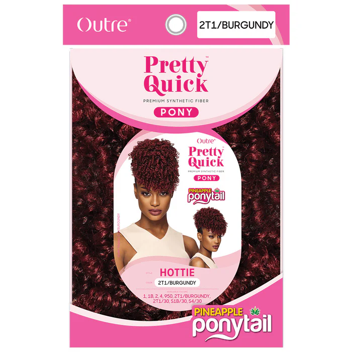 Outre Pretty Quick Pineapple Ponytail - HOTTIE - Image 5