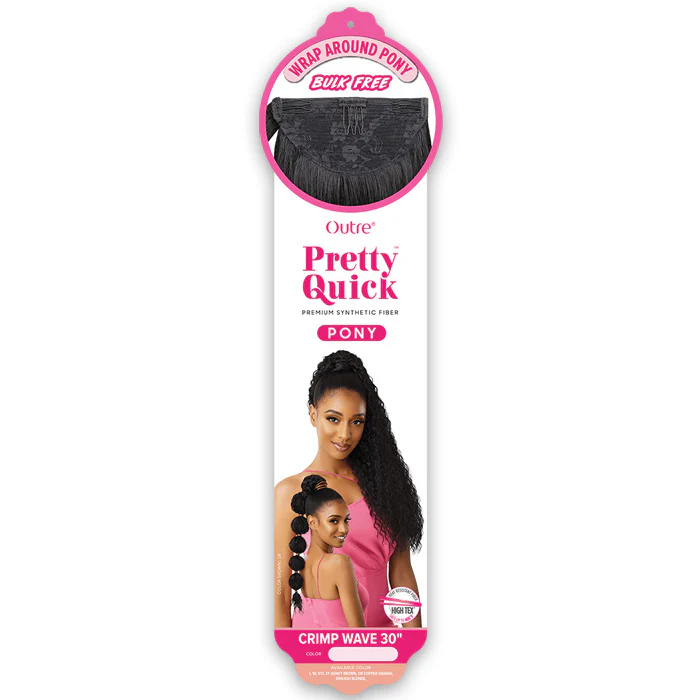 Outre Pretty Quick Synthetic Wrap Ponytail - CRIMP WAVE 30" - Image 4
