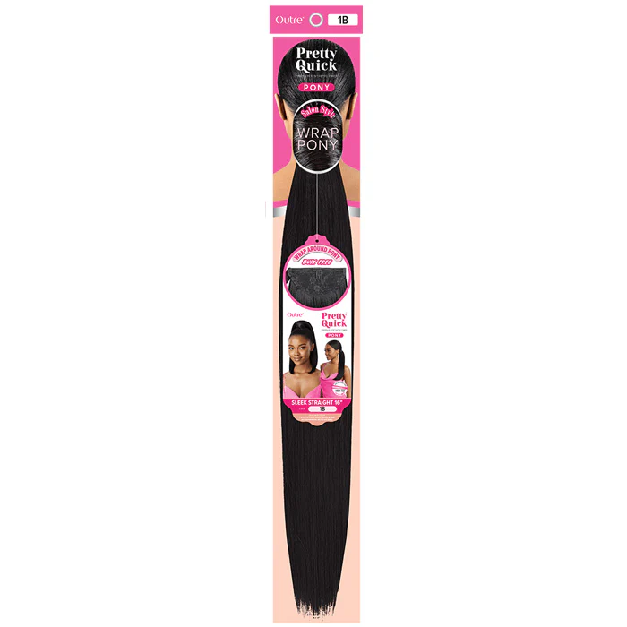 Outre Pretty Quick Wrap Around Pony Bulk Free Ponytail - SLEEK STRAIGHT 16" - Image 4